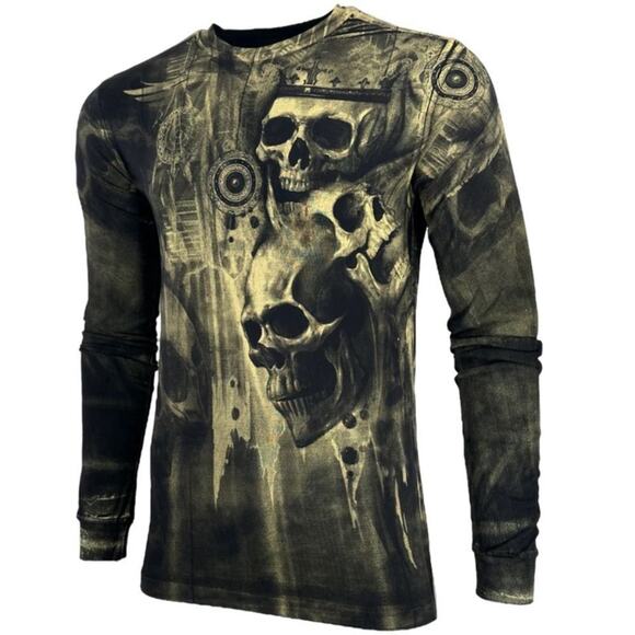 Xtreme Couture By Affliction Long Sleeve Tee Death's Grin, Size 4XL New w/ Tag - Picture 2 of 6